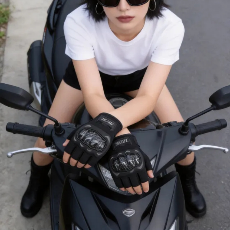 Xxl Motorcycle Gear - VEMAR Sarung Tangan Sepeda Motor Setengah