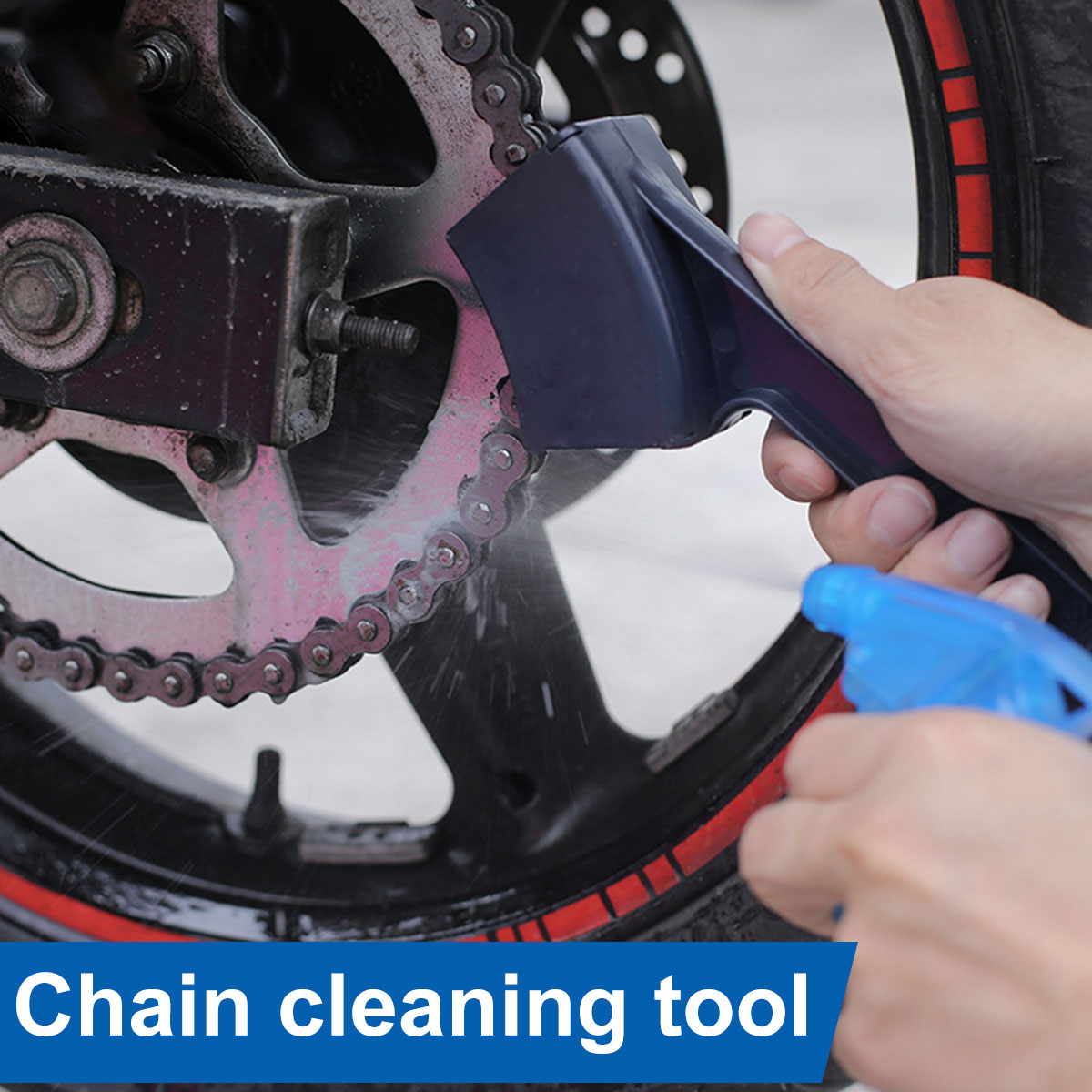 Motorcycle Gear Up - Sikat pembersih rantai sepeda motor kepala