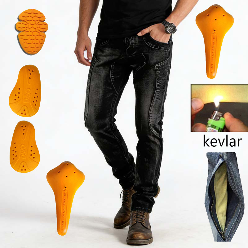 Motorcycle Gear Urban - Celana Jeans Motor Kevlar untuk Pria,