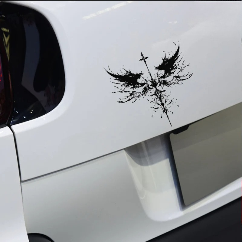Motorcycle Gear Up - Stiker mobil sayap malaikat kreatif yang