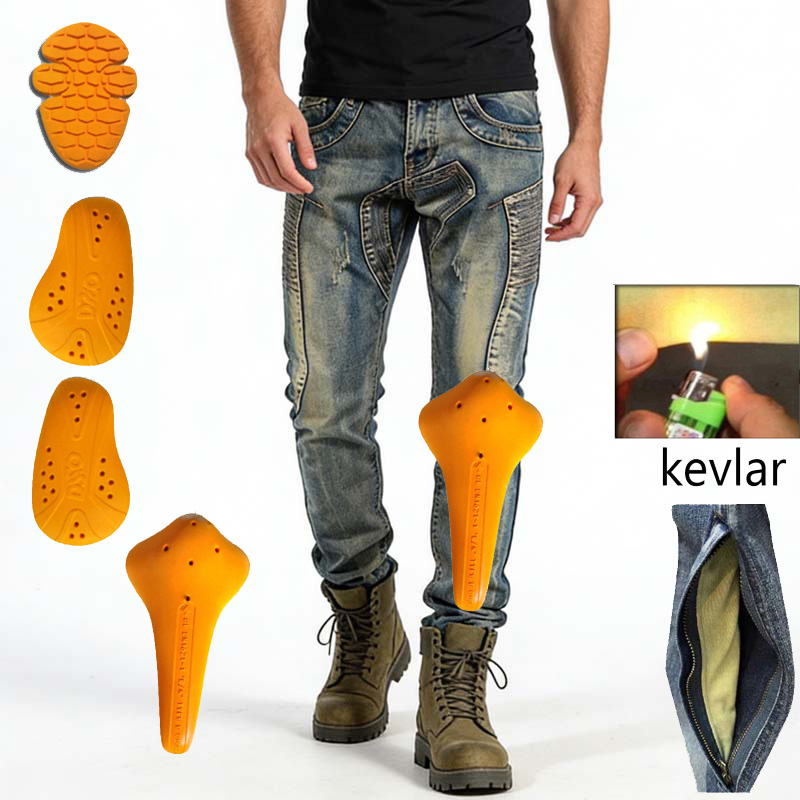 Motorcycle Gear Urban - Celana Jeans Motor Kevlar untuk Pria,