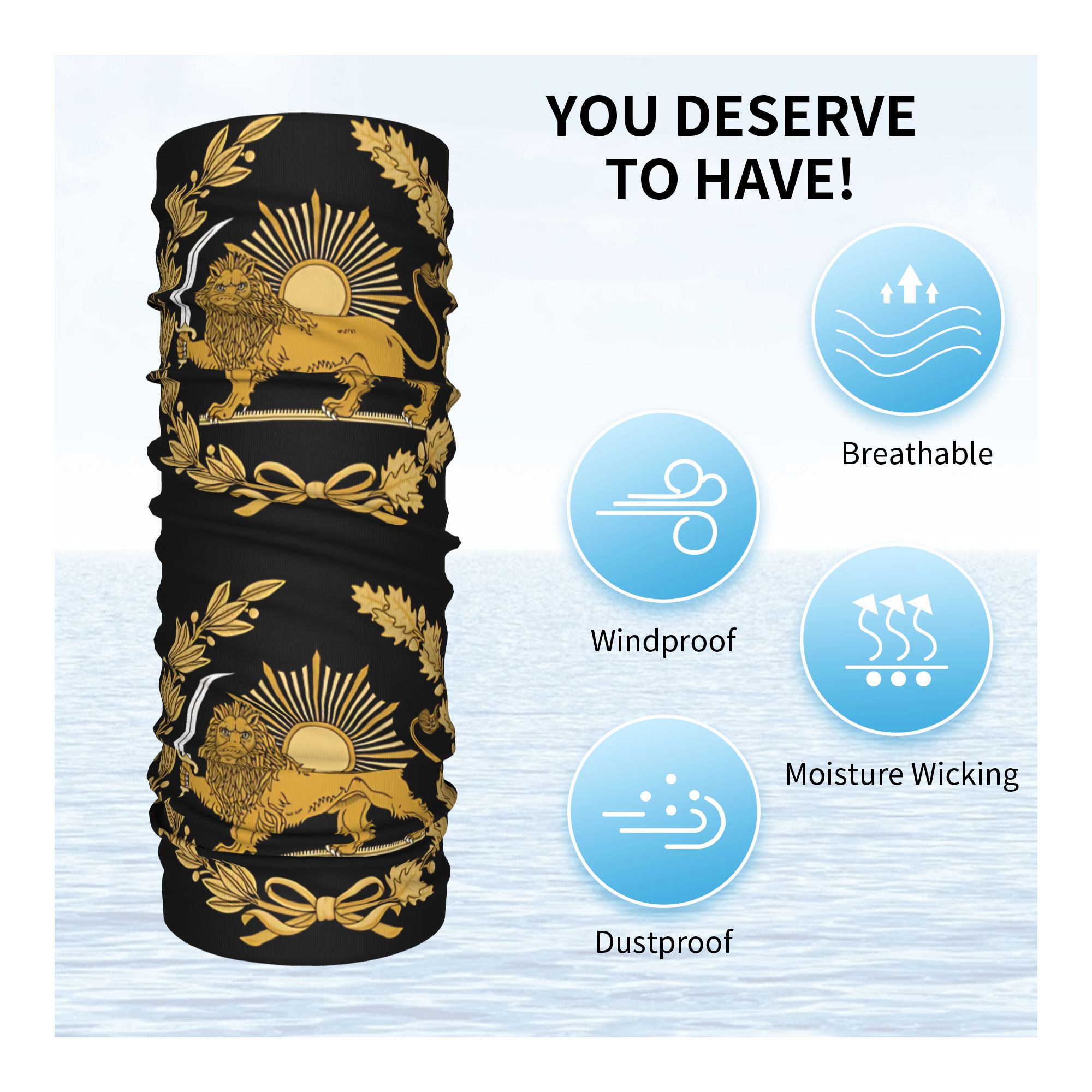 Bandana Lambang Singa dan Mata - Neck Warmer Balaclava ulasan dan harga