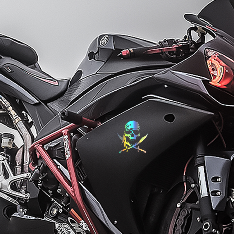 G172 tempelan tengkorak bajak  - Motorcycle Gear Up ulasan dan harga