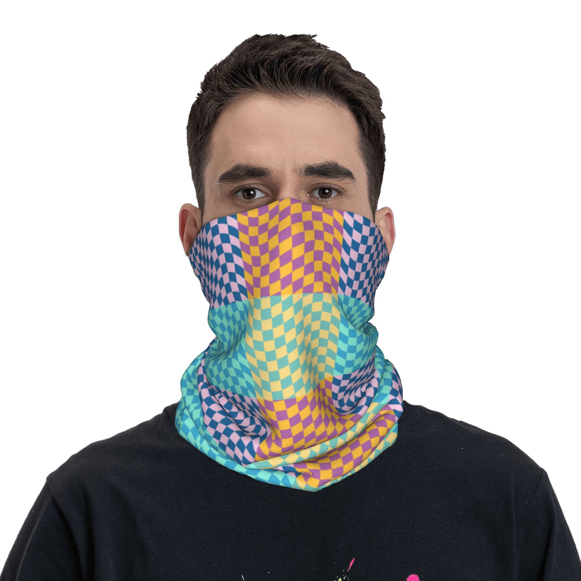 Bandana Leher Motif Kotak-kota - Neck Warmer Balaclava ulasan dan harga